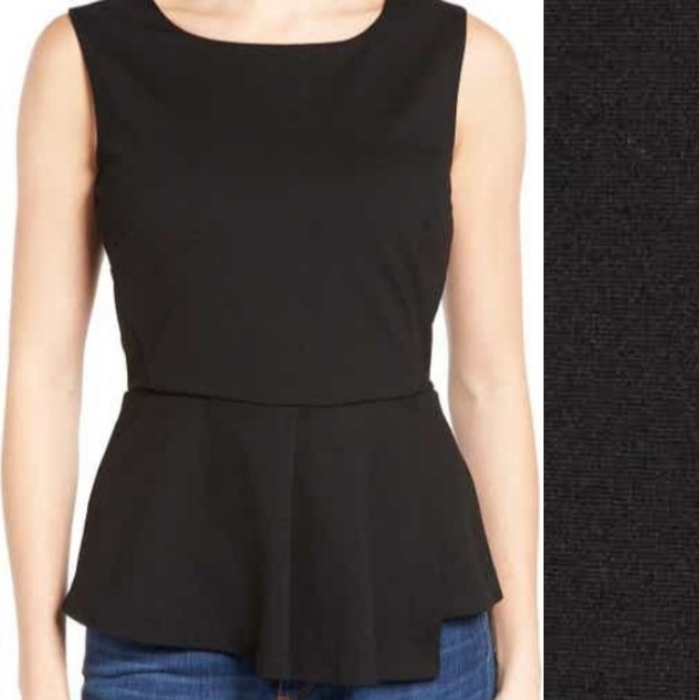 Halogen Sleeveless Peplum Top
